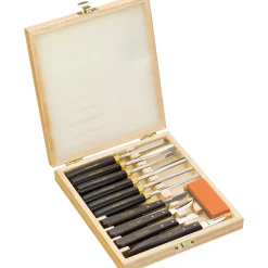 Sgorbie per legno LUX-TOOLS Comfort da intaglio 12 pz