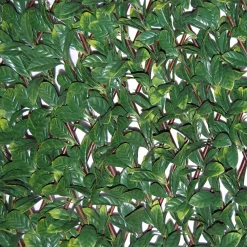 Siepe artificiale Osmanthus 3D in HDPE 1x2 m verde/marrone