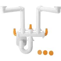Sifone Lira spazio 2 per lavello