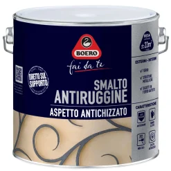Smalto antiruggine antichizzato nero grafite grana fine 2 l Boero