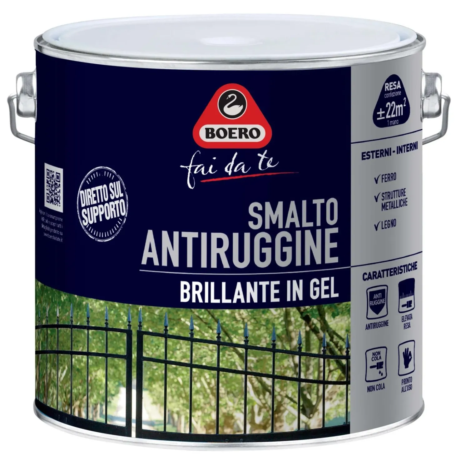 Smalto antiruggine brillante verde imperiale 2 l Boero