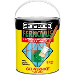 Smalto antiruggine Saratoga in gel Fernovus metallizzato 2,5 l grafite ferro