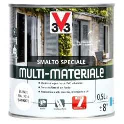 Smalto a solvente multi-materiale 4in1 V33 bianco 0,5 l
