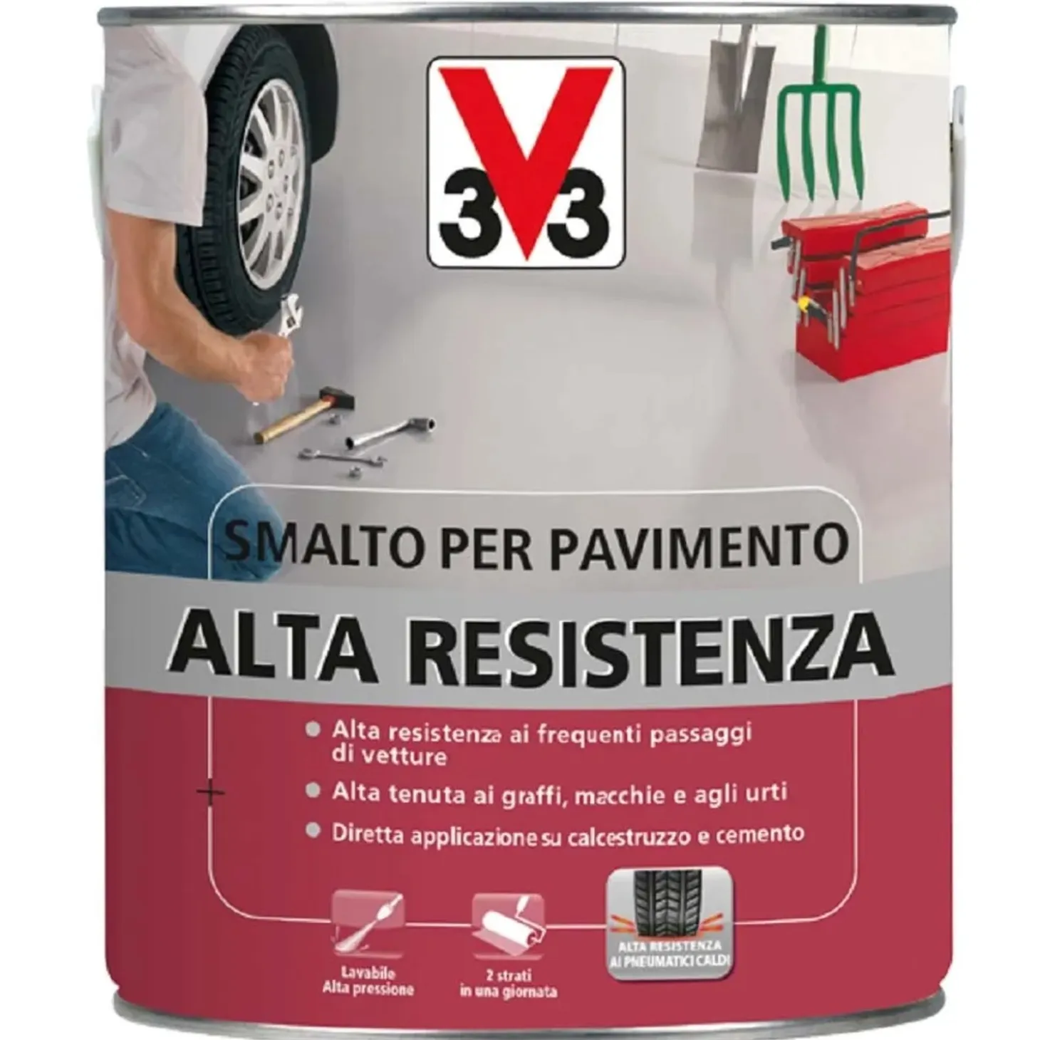 Smalto a solvente V33 grigio chiaro 2,5 l