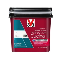 Smalto multimateriale cucina Rinnovarefection Blu Petrolio Satinato 0,75 lt
