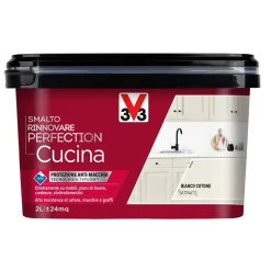 Smalto multimateriale per cucina Rinnovare Perfection Bianco Cotone Satinato 2lt