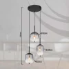 Sospensione Attila 3 luci Ø 460x1200 mm