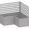 Sostegno per piante Biohort per forma a L 200 cm Argento met 2 pz