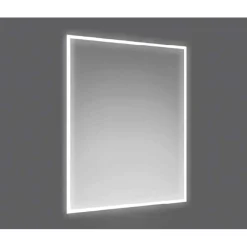 Specchio con cornice satinata 1,5 cm retroilluminata LED MIRA 80x60 cm