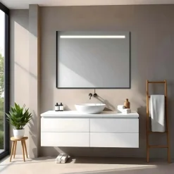 Specchio con fascia retroilluminata LED LILITH 90x60 cm