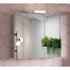 Specchio contenitore bagno 2 ante Akira 80x70x15,5 cm