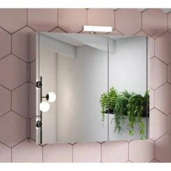 Specchio contenitore bagno 2 ante Akira 80x70x15,5 cm