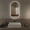 Specchio da bagno con illuminazione integrata ovale 40x80x2.5 cm