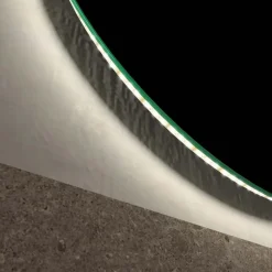 Specchio da bagno con illuminazione integrata rotondo Ø 70 x P 2.5 cm
