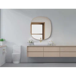 Specchio da bagno Nora Gold LED 70x78 cm