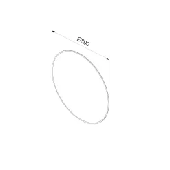 Specchio da bagno Sharon Round Black Ø 80 cm nero