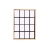 Specchio da parete con grata naturale 80x60x2,5 cm marrone