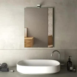 Specchio filo lucido BADGE 50x70 cm reversibile con lampada led