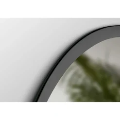 Specchio Led Sharon con profilo nero diametro 80 cm