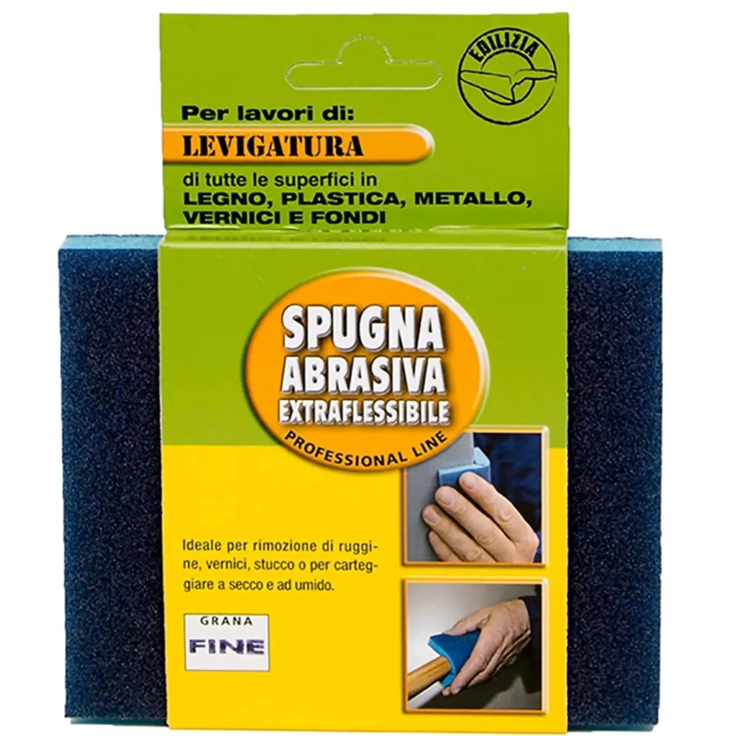 Spugna abrasiva grana fine blu