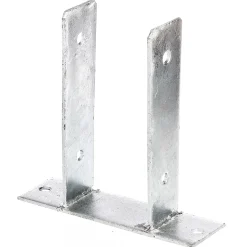 Staffa porta palo ad U in acciaio da avvitare 91 mm x 200 mm