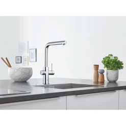 Starter kit Miscelatore cucina monocomando Grohe Blue Home cromo