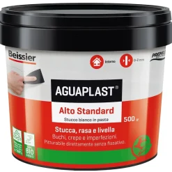 Stucco in pasta Aguaplast Alto Standard per interni 0,5 kg bianco