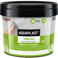 Stucco in pasta Aguaplast Fiberlite per crepe dinamiche 750 ml bianco
