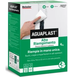 Stucco in polvere Aguaplast Alto riempimento polvere per interni 5 kg bianco