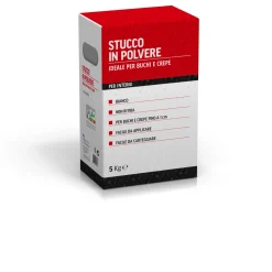 Stucco polvere interno per crepe fino a 1 cm 5 Kg