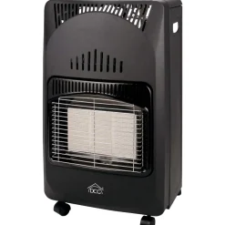 Stufa a gas pieghevole DGC con ruote 4,2 kW nero