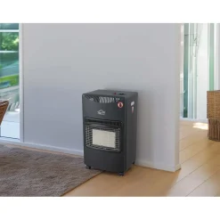 Stufa a gas portatile DCG con ruote 4,2 kW nero