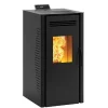 Stufa a pellet ventilata Invicta Burano Wi-fi Plus 8 kW nero
