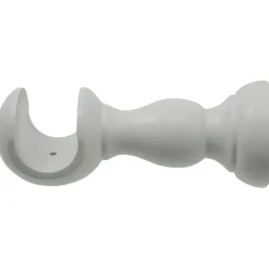Supporto bastone tenda monoblocco aperto bianco Ø 23 mm 2 pz