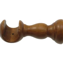 Supporto bastone tenda monoblocco aperto ciliegio Ø 23 mm