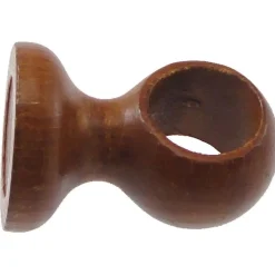 Supporto bastone tenda monoblocco chiuso ciliegio Ø 28 mm