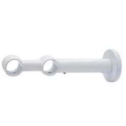 Supporto estensibile doppio per parete Noble bianco Ø 2 cm