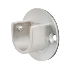 Supporto laterale per bastone tenda profilo tondo argento Ø 2 cm