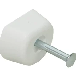 Supporto per ripiani plastica con chiodo senza testa bianco