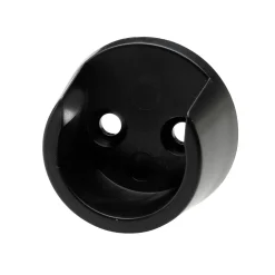 Supporto tubo appendiabiti Ø 2,5 cm nero 2 pz