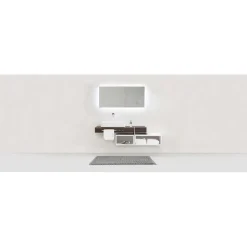 Tappeto da bagno antiscivolo Arson 50x80 cm grigio
