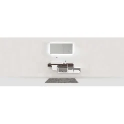 Tappeto da bagno Solivo 50x80 grigio