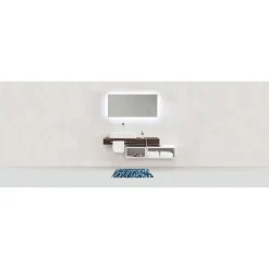 Tappeto da bagno Urdu 55x65 in microfibra blu