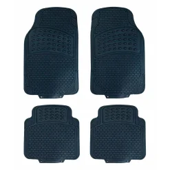 Tappeto per Auto Nero 69x43cm Universale 100% PVC 4pz