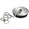 Tappo con catena e placca inox Ø 47 cm