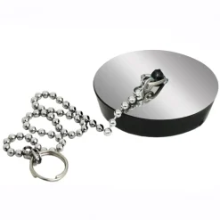 Tappo con catena e placca inox Ø 47 cm
