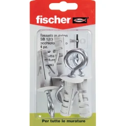 Tassello a espansione in nylon Fischer SB occhiolo chiuso Ø 12 mm 4 pz