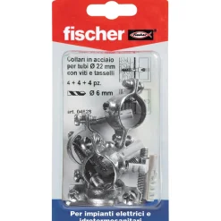 Tassello con collarino in acciaio Fischer Ø 22 mm 4 pz