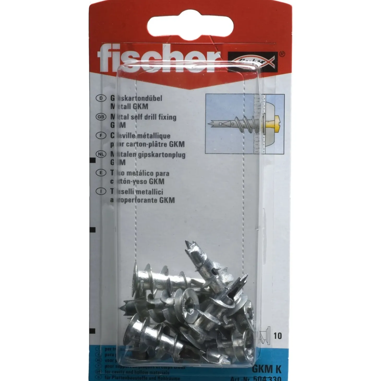 Tassello per cartongesso Fischer GKM 10 pz