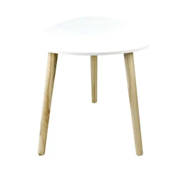 Tavolino in mdf bianco 38,5x38,5xH40 cm